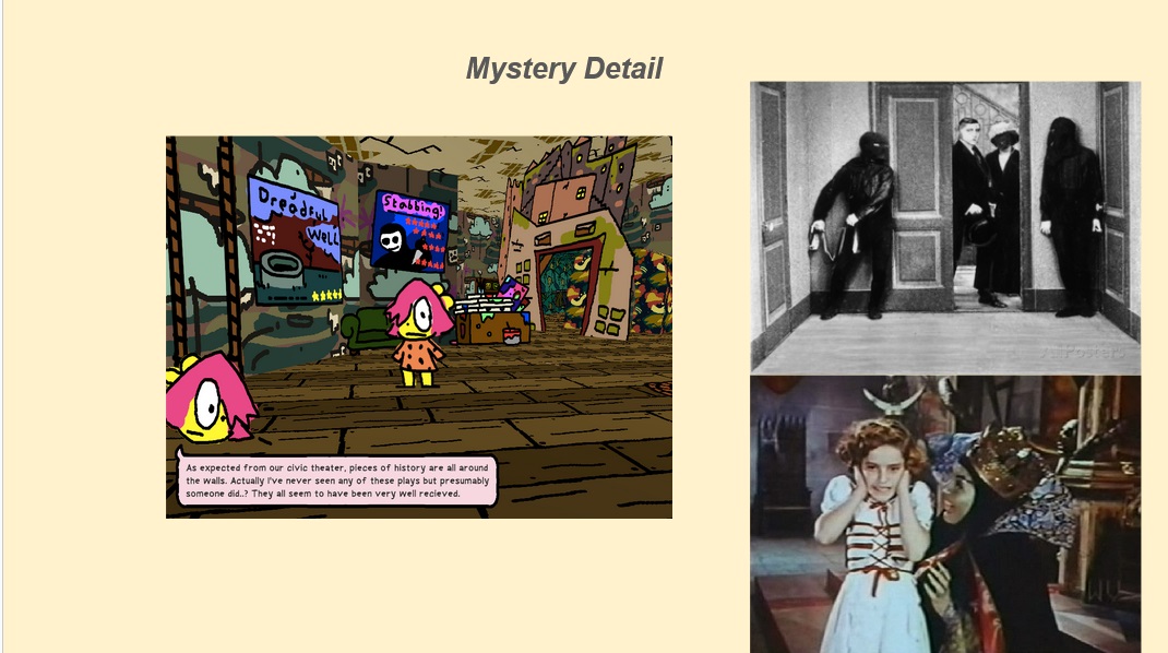 Screenshot of Anthology Of The Killer next to images of old b-movies