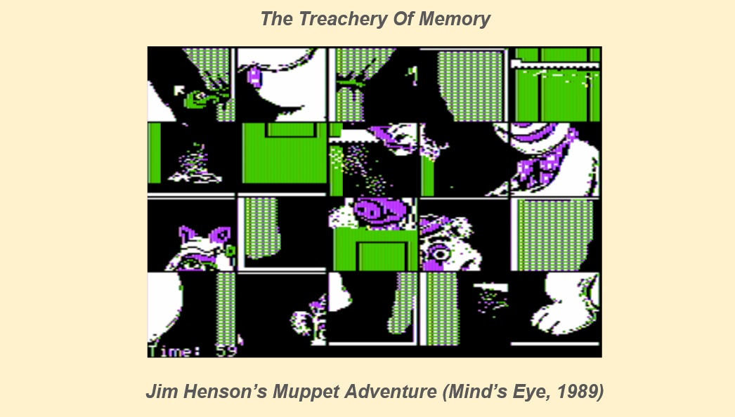 Screenshot of sliding tile Muppet game