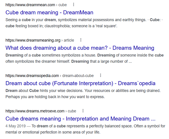 Cube Dreams